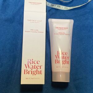 THE FACE SHOP Rice Water Bright Milk & Jelly Double Foaming Cleanser 190mL